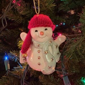 NIB 2014 Lenox “Jingle All The Way Snowman Ornament”